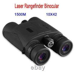 1500M Laser Force Rangefinder Binocular 10X42 Golf Hunting Rangefinder Telescope