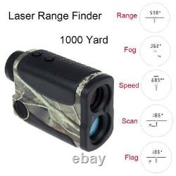 6X 1000Yd Laser Range Finder Golf Hunting Meter Speed Measurer Flagpole Bro