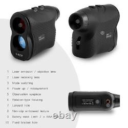 6x Zoom LCD Laser Range Finder Hunting Golf 600m Distance Measure Scope with Bag