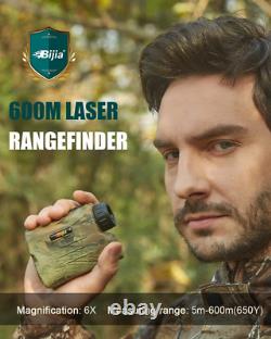 BIJIA Hunting Rangefinder-6X 650/1200Yards Multifunction Laser Camo