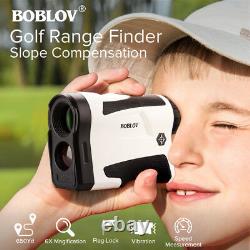 BOBLOV 600M 6X LCD Golf Range Finder Scope With Slope Compensation Flag Lock