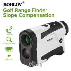 BOBLOV 6X Golf Hunting Laser Range Finder with SLOPE FLAG-Lock Speed Vibration