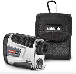 Caddytek Golf Laser Rangefinder with Slope and Pin-Validation Silver