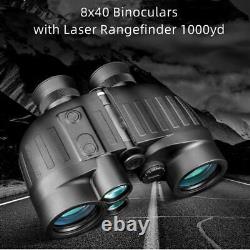 Camping Hunting Rangefinder 1000M 8x40 Laser OLED Display Binocular Free Battery