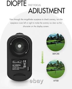 GenuBest Laser Rangefinder Golf & Hunting, Distance Measuring, Black-Black