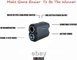 Gogogo Sport Vpro Laser Golf/Hunting Rangefinder, 6X Magnification 650 Yard