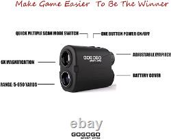 Gogogo Sport Vpro Laser Golf/Hunting Rangefinder, 6X Magnification Clear View &
