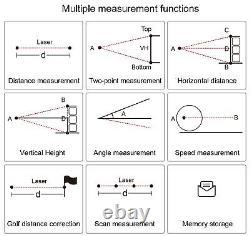 Golf Range Finder Laser Tape Measure 450m 600m Hunting Distance Meter Monocular