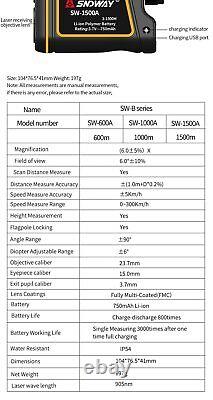 Hunting Golf Range Finder Laser 600M 1000M 1500M Flagpole Lock Roulette Measure
