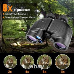LRB20 Binoculars 8x Zoom 40mm Optics Laser Rangefinder 1500m Range IP65