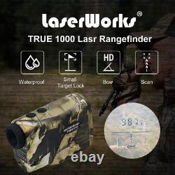 LaserWorks Range Finder for Hunter, IPX 5 Waterproof True 1000 camoflage