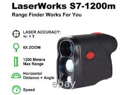 Laserworks USA S7-1200pro Laser rangefinder 1200 yards Golfing Hunting black