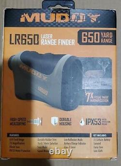 MUDDY LR650 650 Yard 7x24mm Hunting Laser Range Finder, Black MUD-LR650