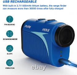 Profey Golf Rangefinder with USB Charing, 6X Magnification Laser Range Blue