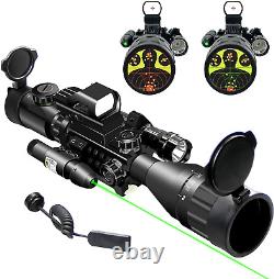 Rifle Scope Red/Green Illuminated Range Finder Reticle WithGreen Laser Holograph