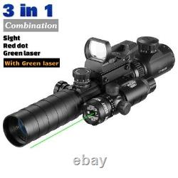 Tactical Rifle Scope 3-9x32 EGC Holographic Red Dot R/G Laser 11/20 Combo Set