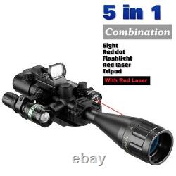 Tactical Rifle Scope 6-24x50 AOEG Holographic Red Dot R/G Laser Tripod Combo Set