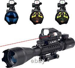 Tactical Rifle Scope Red/Green Illuminated Range Finder Reticle WithLaser Sight a