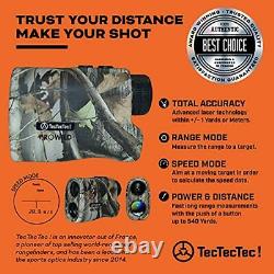 TecTecTec ProWild Hunting Rangefinder 6X Magnification up to 540 Yards Laser