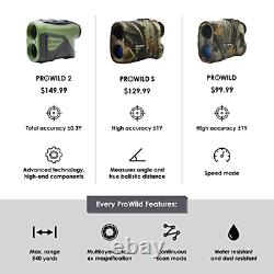 TecTecTec ProWild Hunting Rangefinder 6x24 Laser Range Finder for Hunting with