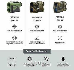 TecTecTec ProWild Hunting Rangefinder Laser Range Finder for Hunting with Spee