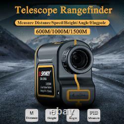 6x Magnification Laser Golf Range Finder 1500m Rangefinder Hunting Telescope Nouveau