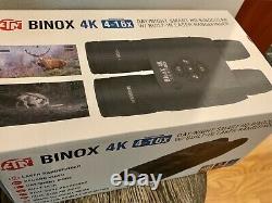 Atn Binox 4k 4-16x Jour / Nuit Hd Jumelles Avec Télémètre Laser Nouveau