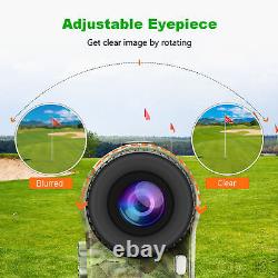 BOBLOV Télémètre Laser de Golf 1000m avec Télescope de Chasse 6.5X et Système de Verrouillage de Drapeau et Sac