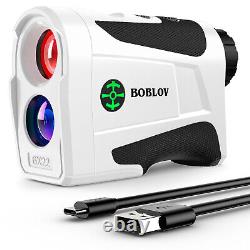 BOBLOV Télémètre Laser de Golf et de Chasse 1000m 6X-Mag avec Verrouillage de Drapeau et Pente