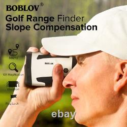 Boblov 600m 6x LCD Golf Range Finder Portée Avec Blocage Du Drapeau De Compensation De Pente