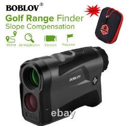 Boblov Lf600ag 600m Golf Laser Range Finder Avec Blocage Du Drapeau De Pente + Sac De Golf