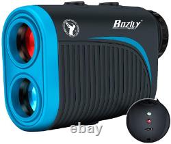 Bozily Golf Rangefinder Avec Pente, 6x Rechargeable Laser Noir Et Bleu