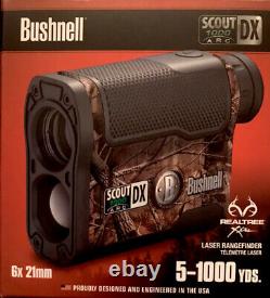 Bushnell Scout DX Télémètre 1000 Arc 6x Grossissement 1000 Yard Laser, Camo