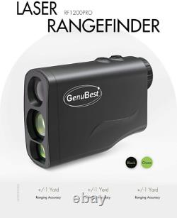Genubest Laser Rangefinder Golf & Chasse, Mesure De Distance, Noir-noir