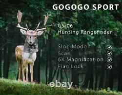 Gogogo Sport Vpro 6x Chasse Laser Rangefinder Bow Range Finder Camo 650yard