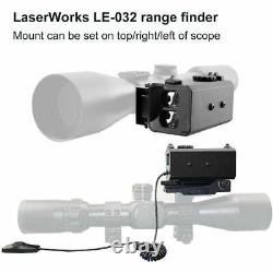 LE032 Télémètre de chasse Outil de chasse en plein air, télescope à champ de visée avec laser de visée