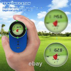 Provey Golf Rangefinder Avec Harnais Usb, 6x Magnification Laser Gamme Bleu
