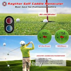 Raythor Golf Rangefinder, 6x Rechargeable Laser Range Finder 1000 Yards Noir