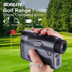 Télémètre de golf BOBLOV avec pente Flag-Lock, chargement USB, portée de 650 verges