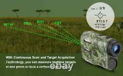 Télémètre laser de chasse 1000M avec verrouillage de cible mesure d'angle, de hauteur et de distance