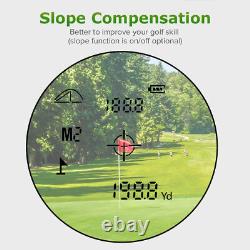 Télémètre laser de golf avec compensation d'angle, verrouillage de drapeau et vitesse de charge USB.