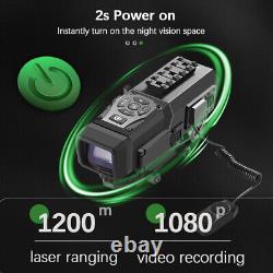 Télémètre laser numérique avec caméra vidéo de vision nocturne WIFI et viseur à batterie