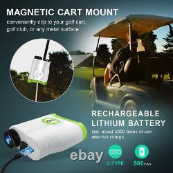 Vckas Golf Rangefinder Laser Range Finder Avec Aspiration Magnétique Blanc