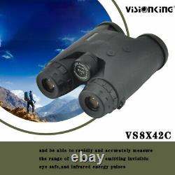 Visionking 8x42 Laser Gamme Trouver Jumelles Portée 1800 M Distance Chasse New