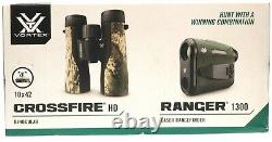 Vortex Combo Ranger 1300 Laser Rangefinder & 10x42 Crossfire Hd Binoculars